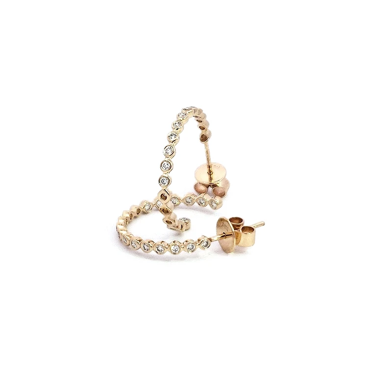14K Yellow Gold cttw Diamond Earrings