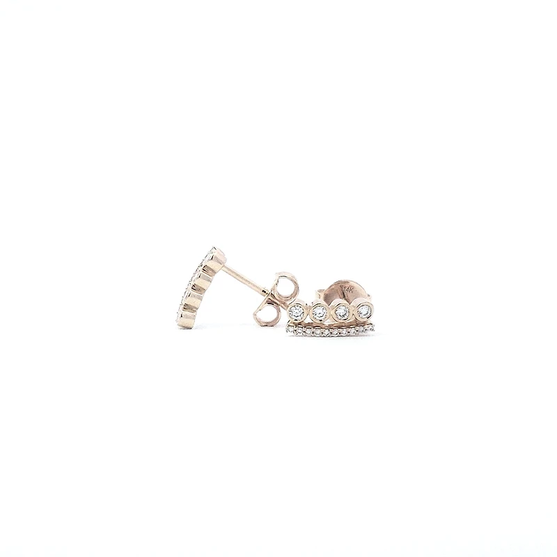 14K Yellow Gold 0.20 cttw Diamond Earrings