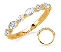 14K Yellow Gold 0.63 cttw Diamond Ring