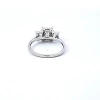 14K White gold 2.54Cttw Lab Grown Emerald Cut Diamond Engagement / Anniversary Ring With Hidden Halo - 7