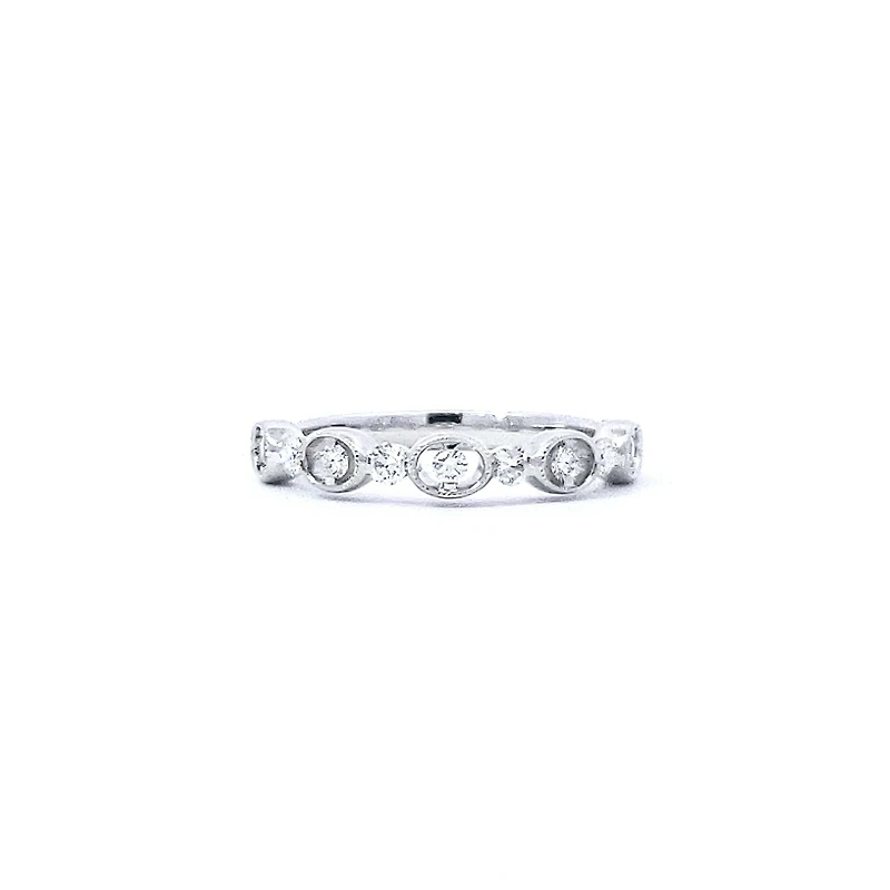 14K White Gold 0.29 cttw Diamond Ring