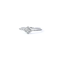 14K White Gold 0.14 cttw Diamond Ring