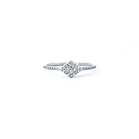 14K White Gold 0.14 cttw Diamond Ring