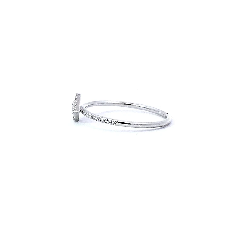 14K White Gold 0.14 cttw Diamond Ring
