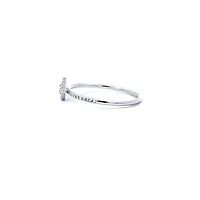 14K White Gold 0.14 cttw Diamond Ring