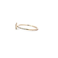 14K Yellow Gold 0.14 cttw Diamond Ring