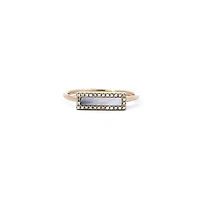 14K Yellow Gold 0.06 cttw Diamond and Mother of Pearl Ring
