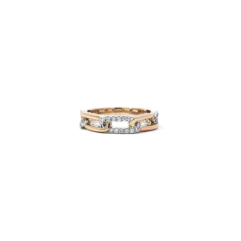 14K Yellow and White Gold 0.21 cttw Diamond Ring - 4.5