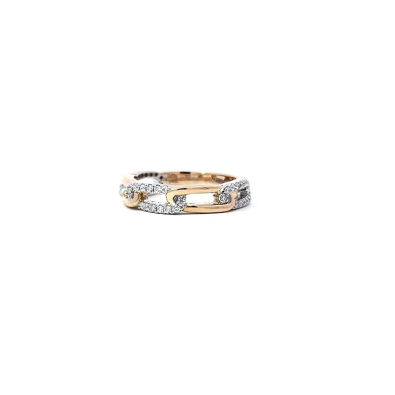14K Yellow and White Gold 0.21 cttw Diamond Ring - 4.5