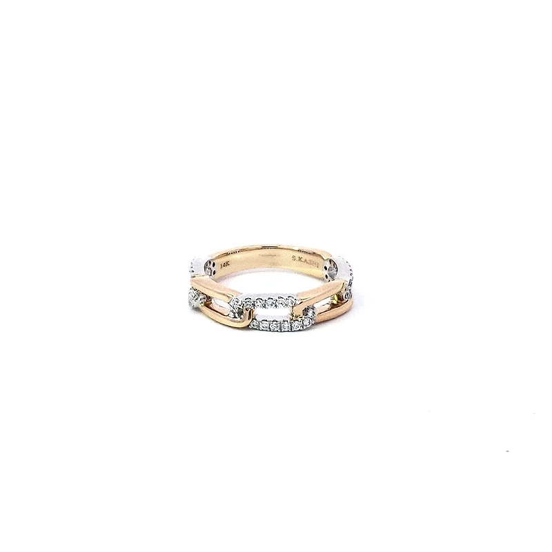 14K Yellow and White Gold 0.21 cttw Diamond Ring - 4.5
