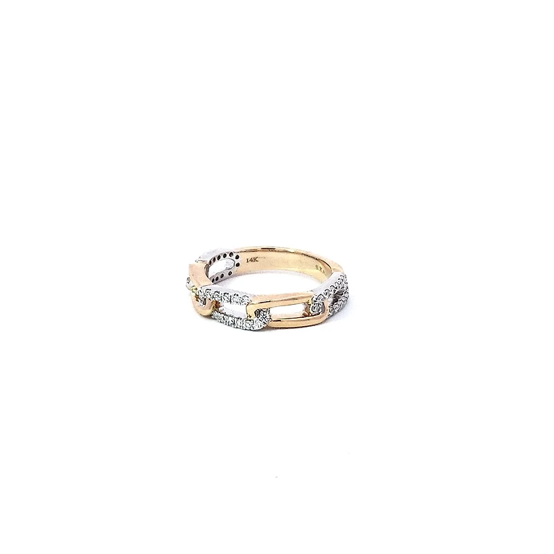 14K Yellow and White Gold 0.21 cttw Diamond Ring - 4.5