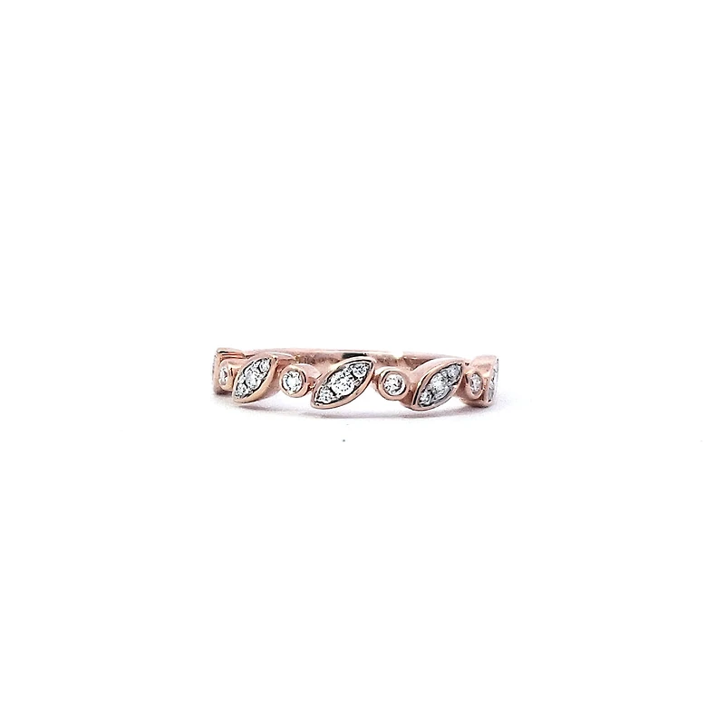14K Rose Gold 0.19 cttw Diamond Ring
