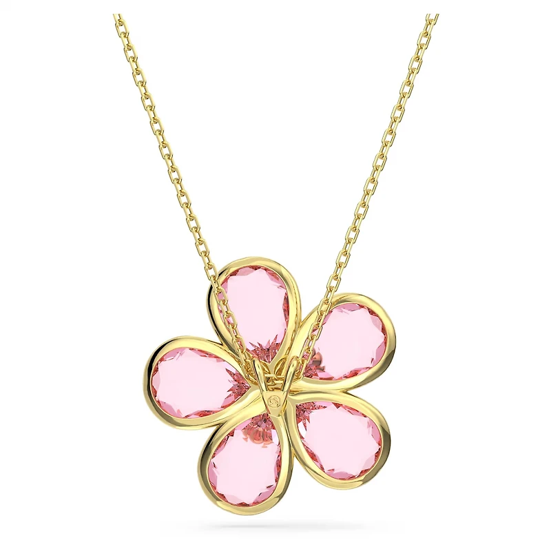 Swarovski Idyllia Florere pendant Flower, Small, Pink, 18k gold plated - 5657875