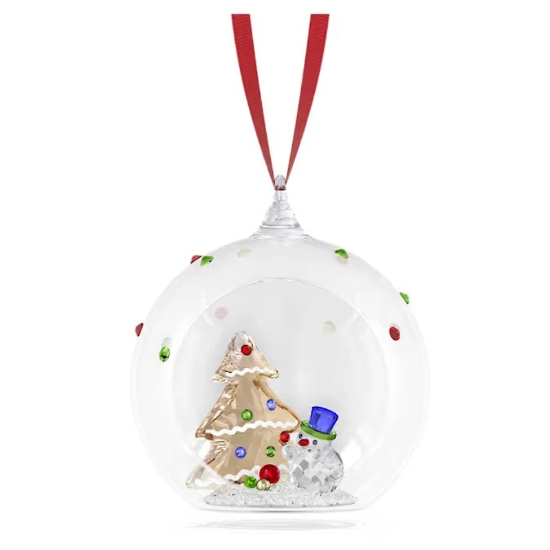 Swarovski Holiday Cheers Tree and Snowman Ball Ornament 5701509