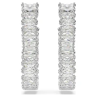 Swarovski - Hyperbola hoop earrings, Infinity, White, Rhodium plated - 5684047