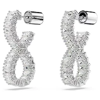 Swarovski - Hyperbola hoop earrings, Infinity, White, Rhodium plated - 5684047