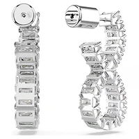 Swarovski - Hyperbola hoop earrings, Infinity, White, Rhodium plated - 5684047