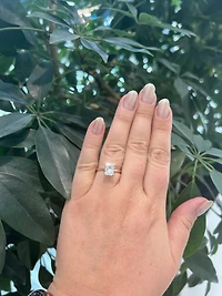 14K Yellow and White Gold 2.04cttw Radiant Lab Grown Diamond Engagement Ring - / 4.5