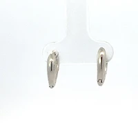 925 Silver Earrings Cubic Zirconia Heart Shaped Huggies