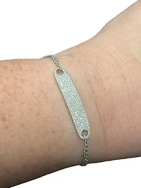 14K White Gold 0.52cttw Diamond Bracelet - 7"