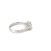 18K White Gold 1.25cttw Lab Grown Diamond 3 Stone Engagement Ring