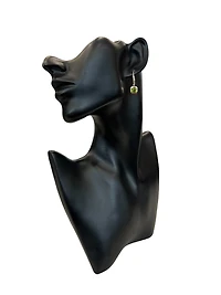 14K Yellow Gold Peridot and Diamond Earrings