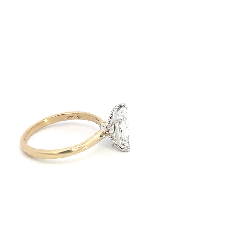 14K Yellow and White Gold 2.04cttw Radiant Lab Grown Diamond Engagement Ring - / 4.5