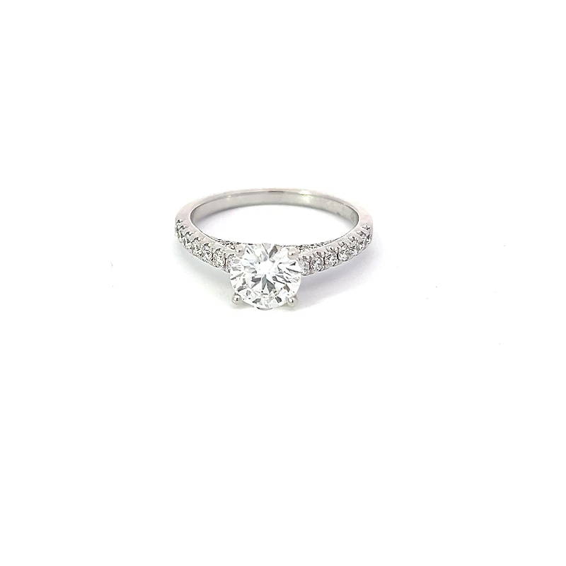 18K White Gold 1.40cttw Lab Grown Diamond Solitaire Engagement Ring