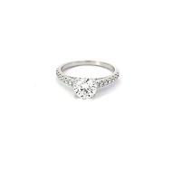 18K White Gold 1.40cttw Lab Grown Diamond Solitaire Engagement Ring