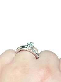 14K White Gold 1.28cttw Lab Grown Pear Cut Diamond Ring
