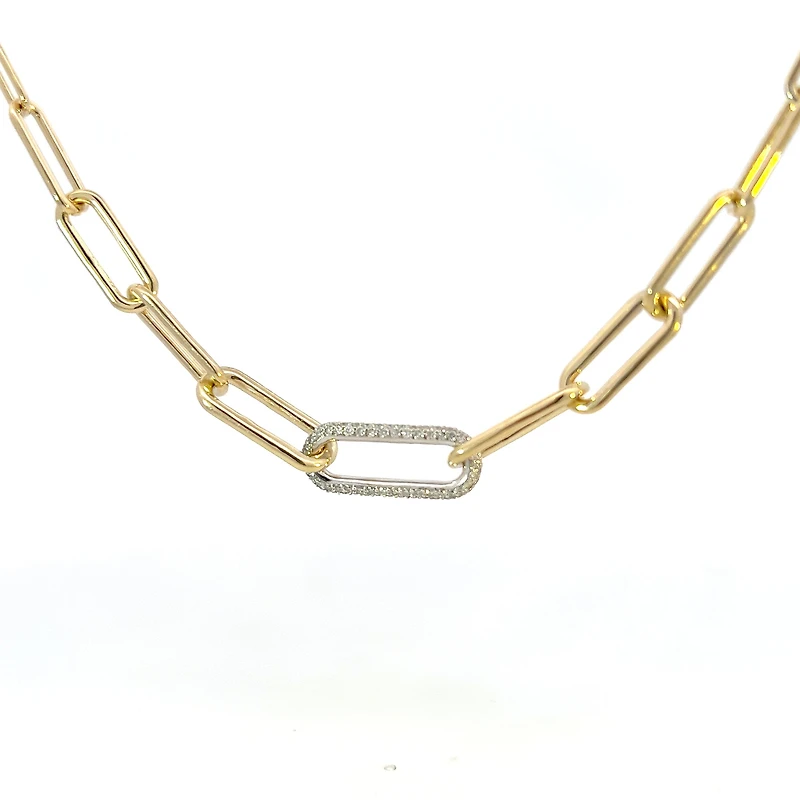 10K Yellow Gold 0.82 cttw Diamond Necklace - 18"