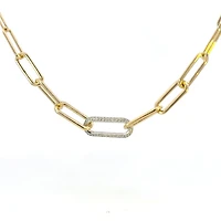 10K Yellow Gold 0.82 cttw Diamond Necklace - 18"
