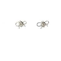 925 Sterling Silver Bow Earrings