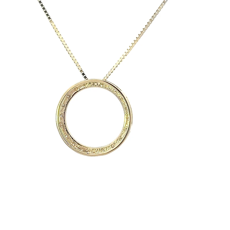 10K Yellow Gold 0.10cttw Diamond Pendant