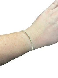 14K Yellow Gold 0.41cttw Diamond Bracelet - 7"