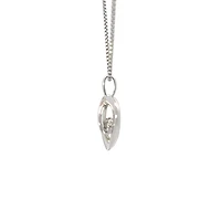 Sterling Silver 0.05cttw Diamond Heart Pulse Pendant, 18"