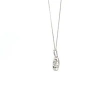 10K White Gold 0.05 Diamond Pulse Pendant, 18"