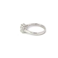 18K White Gold 1.25cttw Lab Grown Diamond 3 Stone Engagement Ring