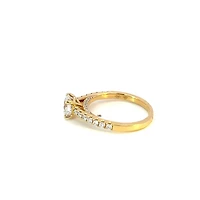 18K Yellow Gold 1.28cttw Round Lab Grown Diamond Solitaire Engagement Ring