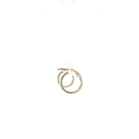 10K Yellow Gold Enamel Hoop Earrings