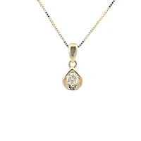 10K Gold cttw Canadian Diamond Solitaire Necklace