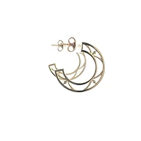 10K Yellow Gold 0.06cttw Diamond Earrings