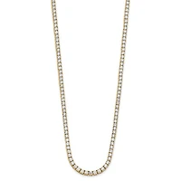 14K Yellow Gold 10.00cttw Lab Grown Diamond Tennis Style Necklace - 16”