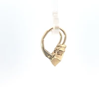 10K Yellow Gold Created Alexandrite and Diamond Lever Back Earrings