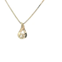 14K Yellow Gold 0.25 cttw Canadian Diamond Pendant, 18"