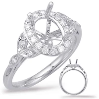 14K Oval Cut Diamond Ring