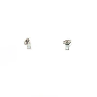 10K White Gold Aquamarine and Diamond Earrings
