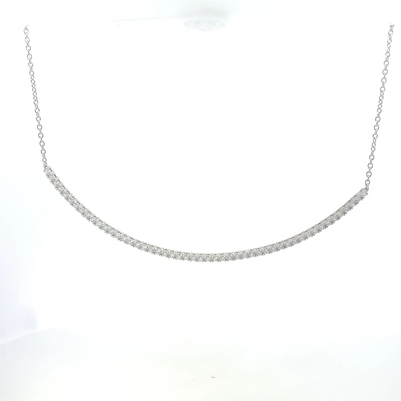 14K White Gold 3.00 cttw Lab Grown Diamond Necklace