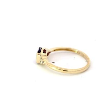 10K Yellow Gold Amethyst and Diamond Ring - 4.5