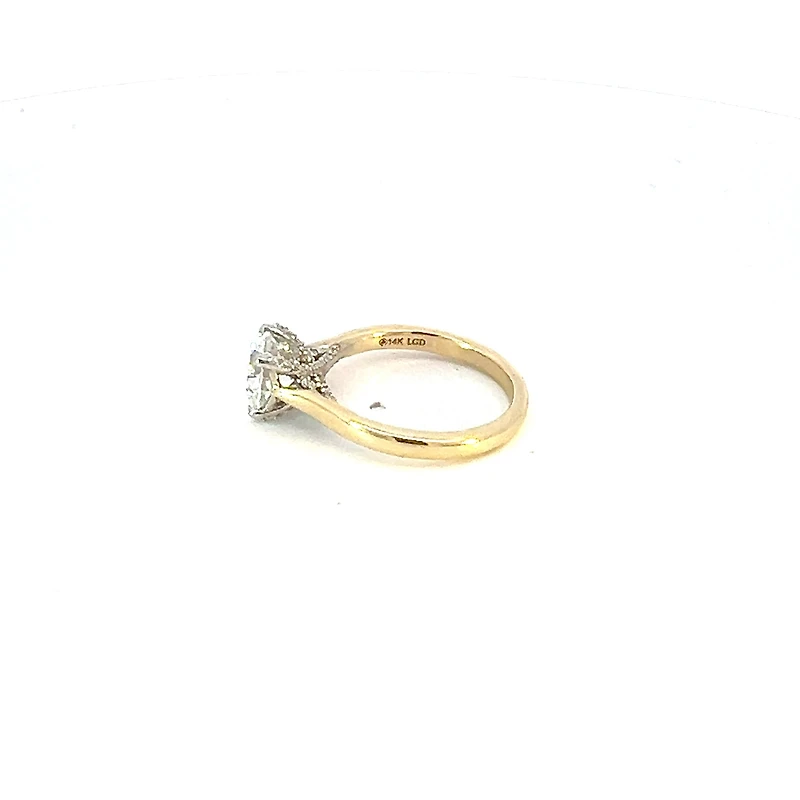 14K Yellow Gold 1.65cttw Lab Grown Round Brilliant Cut Diamond Ring